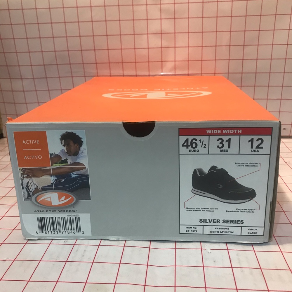 Athletic Works  MEN'S ATHLETIC Shoe Black Item # 2513372 - Picture 2 of 9
